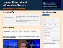 Tablet Screenshot of lris.philadelphiabar.org